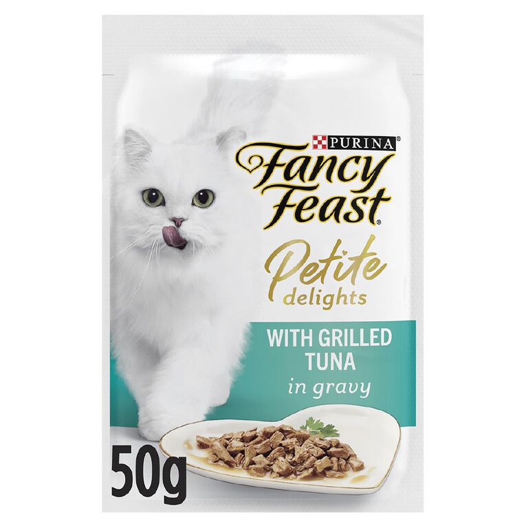 Fancy Feast Petite Delights Tuna Grilled Wet Cat Food Pouch 50g, , hi-res