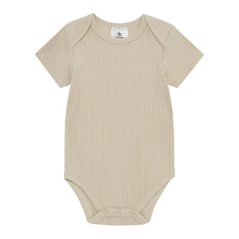 Young Original Babies' Short Sleeve Rib Bodysuit 3 Pack, Pink Light, hi-res