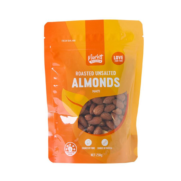 Market Kitchen Roasted Almonds 250g, , hi-res