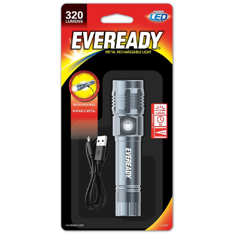 Eveready Recharge Metal Light 300 Lumens, , hi-res