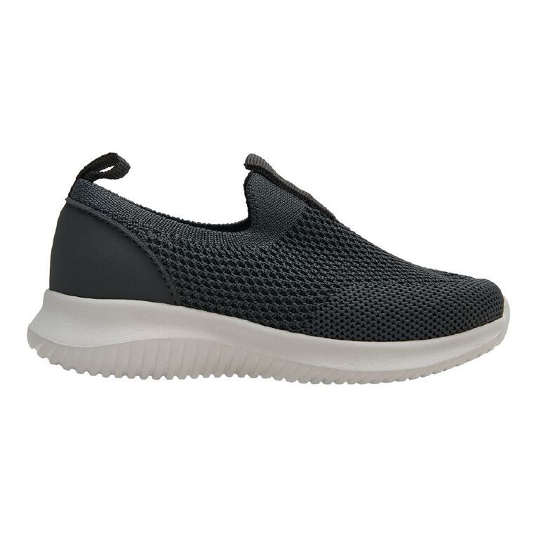 Active Intent Junior Kids' Terry Trainers, Grey Light, hi-res