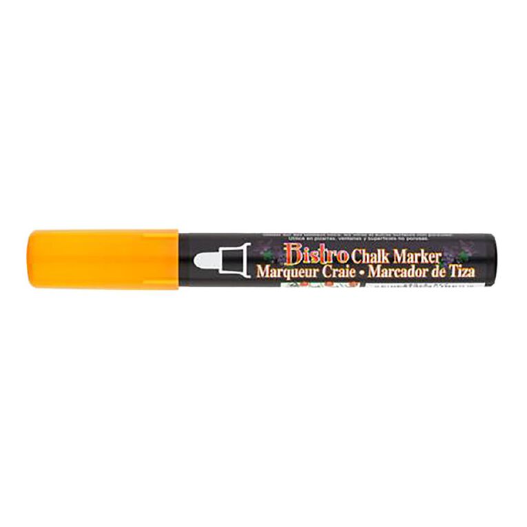 MARVY #480 Bistro Bullet Tip Chalk Marker Fluorescent Orange, , hi-res
