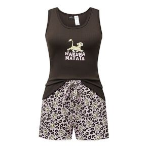 The Lion King Singlet and Short Pyjama Set with Eyemask