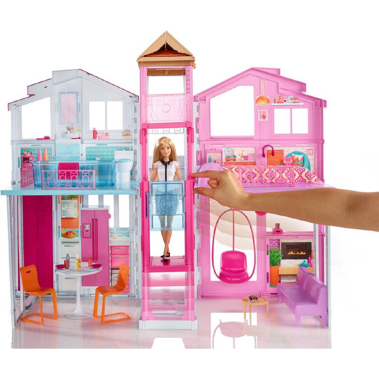 Barbie 3 Storey Town House Toy Playset, , hi-res