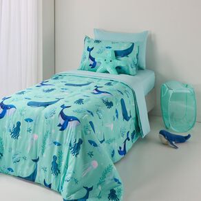 Living & Co Kids Bed in a Hamper Reef Friends