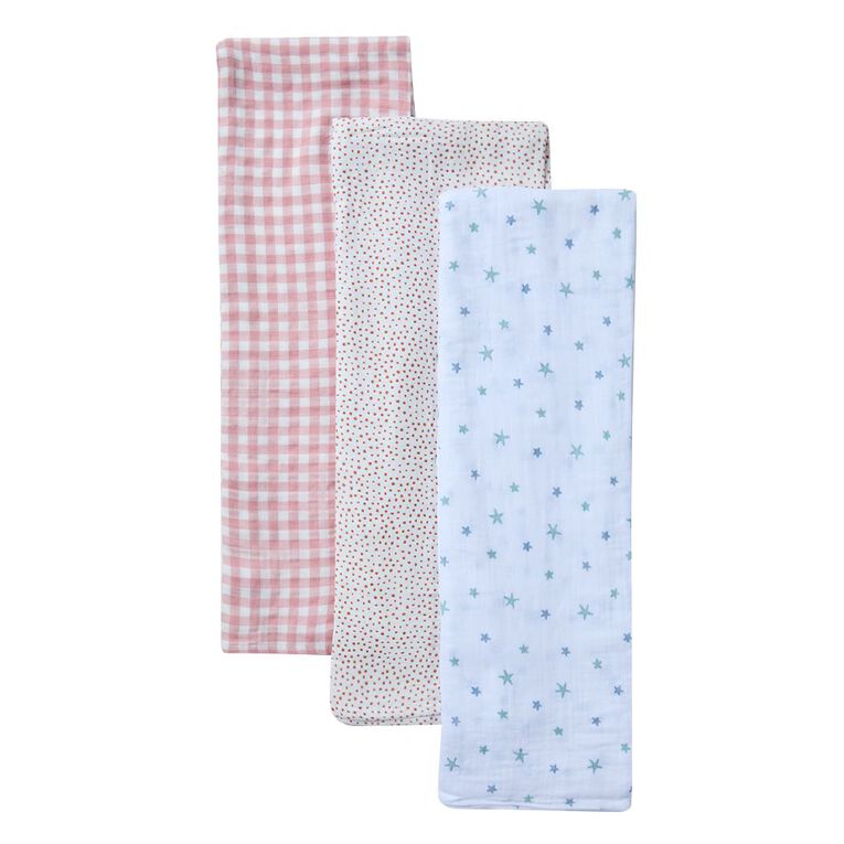 Babywise Muslin Wrap 3 Pack Sun, , hi-res