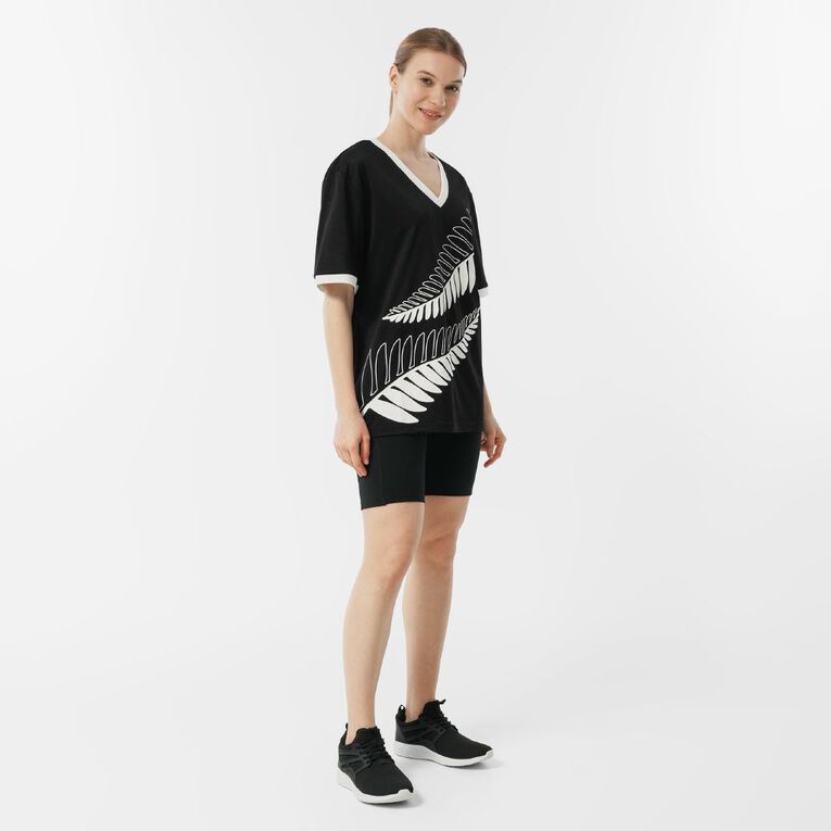 Active Intent Women's Supporter Football Tee, Black, hi-res