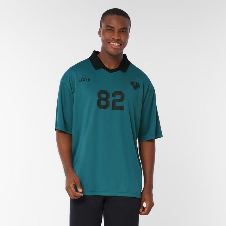 Garage Men's Football Polo, Green Dark, hi-res