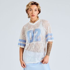BRDRLESS Aria Lace Short Sleeve Sport Tee