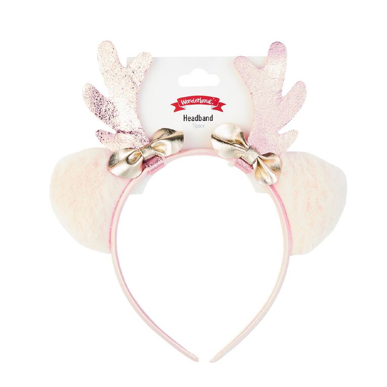 Wonderland Reindeer Headband Pink, , hi-res
