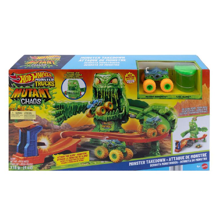 Hot Wheels Monster Trucks Mutant Chaos Monster Takedown Playset, , hi-res