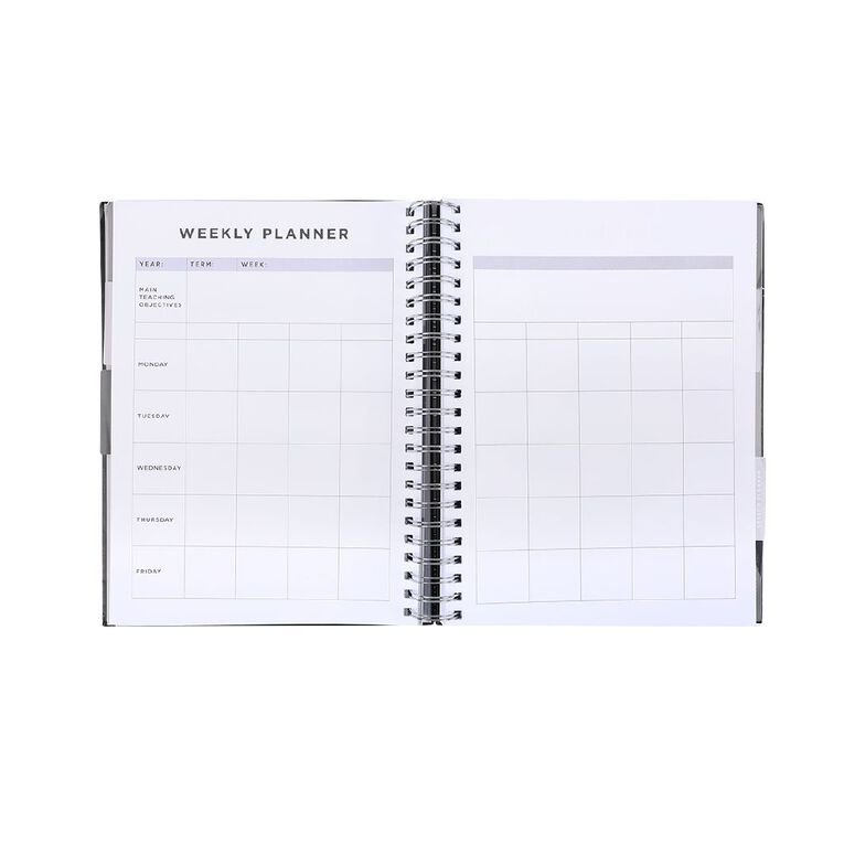 WS 2025 Teachers Planner Undated Black A4, , hi-res