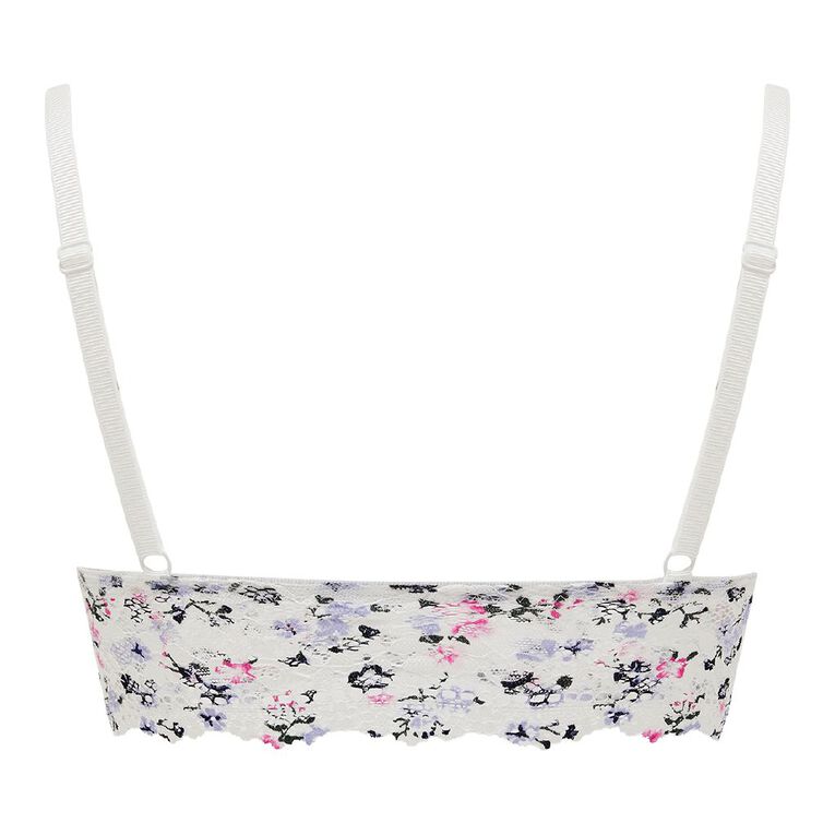 H&H Women's Missy Lace Bralette, White, hi-res