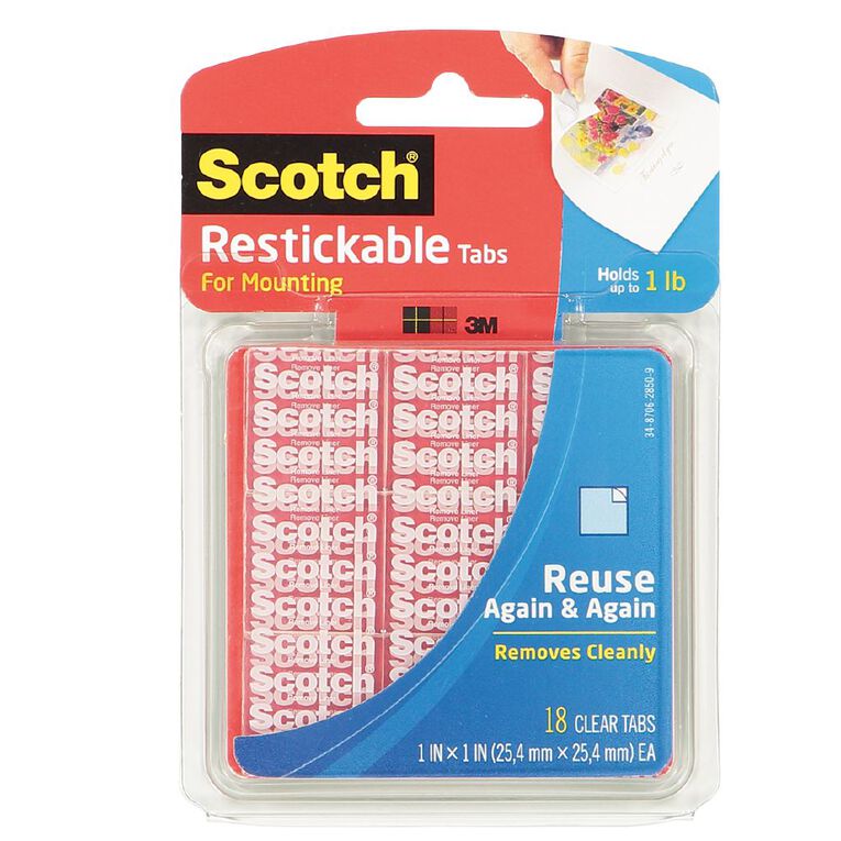 Scotch Reusable Mounting Tabs R100, , hi-res