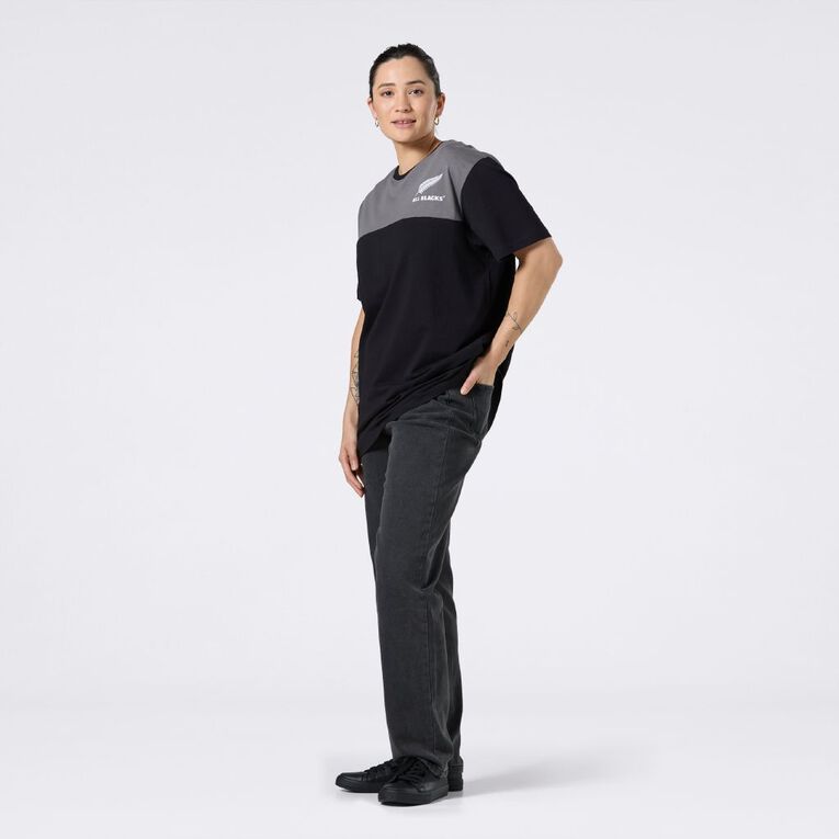 All Blacks Men's Short Sleeve Tee, Black/Grey, hi-res