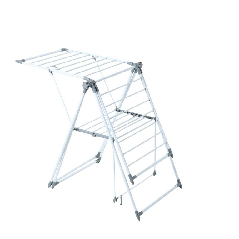 Living & Co Winged Steel Airer with Rod, , hi-res