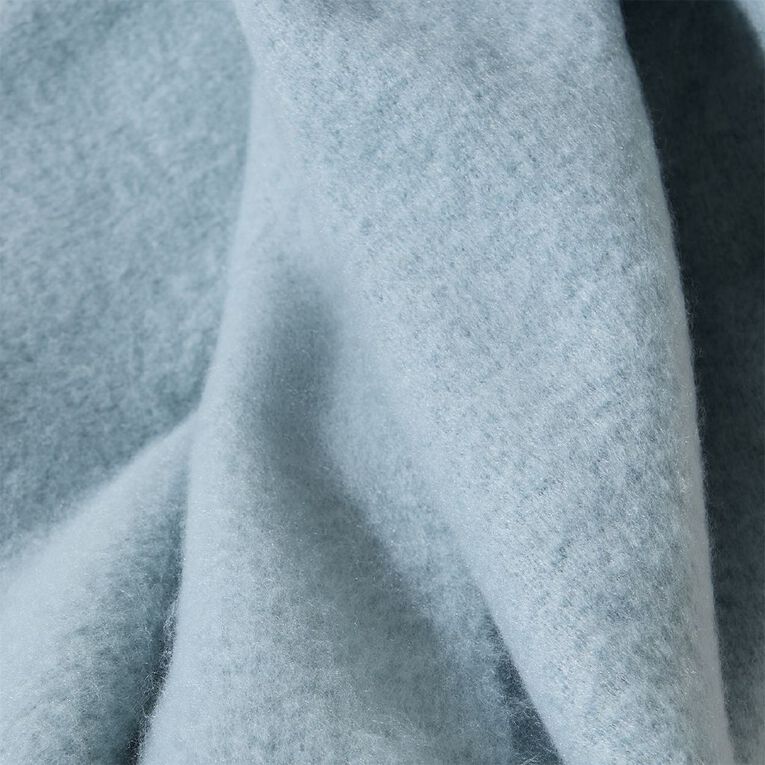 Living & Co Throw Faux Mohair Blue 127cm x 152cm, , hi-res