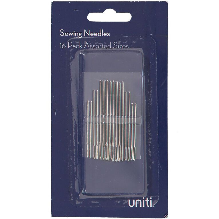Uniti Sewing Needles Assorted Sizes 16 Pack, , hi-res