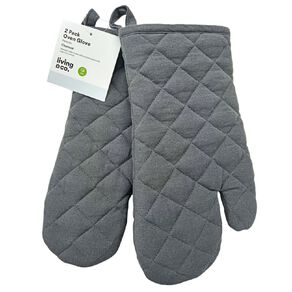 Living & Co Oven Glove Charcoal 2 Pack