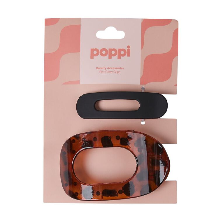 Poppi Hair Clips Leopard 2 Pack, , hi-res