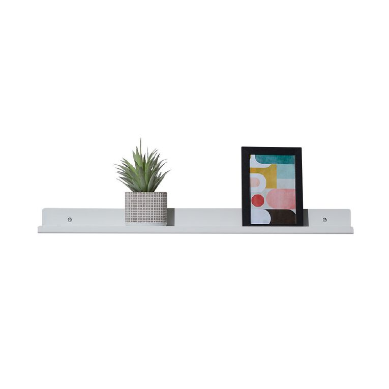 Living & Co Low Back Picture Shelf White, , hi-res