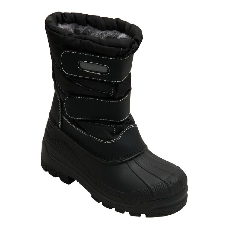 Active Intent Senior Kids' Snow Boots, Black, hi-res