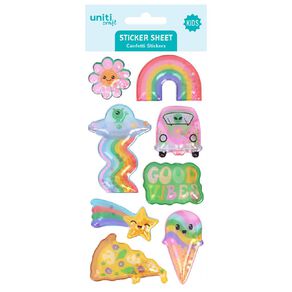 Uniti Craft Kids Confetti Sticker Sheet Groovy