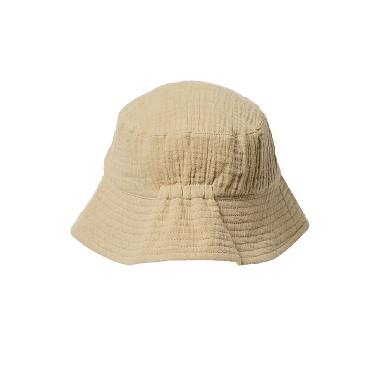 Young Original Infants' Muslin Bucket Hat, Brown Mid, hi-res
