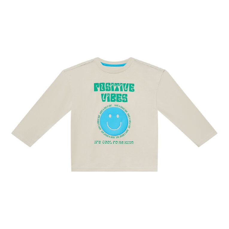 Young Original Long Sleeve Printed Tee, Brown Light POSITIVE, hi-res