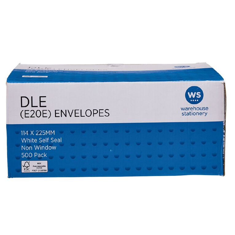 WS Envelope DLE Non Window Seal 500 Pack, , hi-res