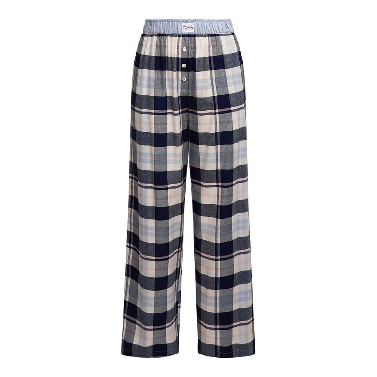 H&H Women's Boyfriend Flanelette Sleep Pants, Blue Dark, hi-res