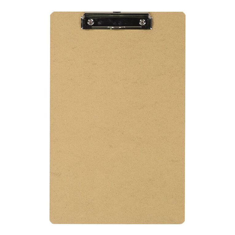 WS Hardboard Clipboard Brown Mid Foolscap, , hi-res