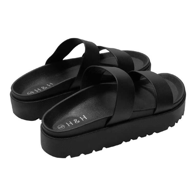 H&H Women's Emily Slides, Black, hi-res