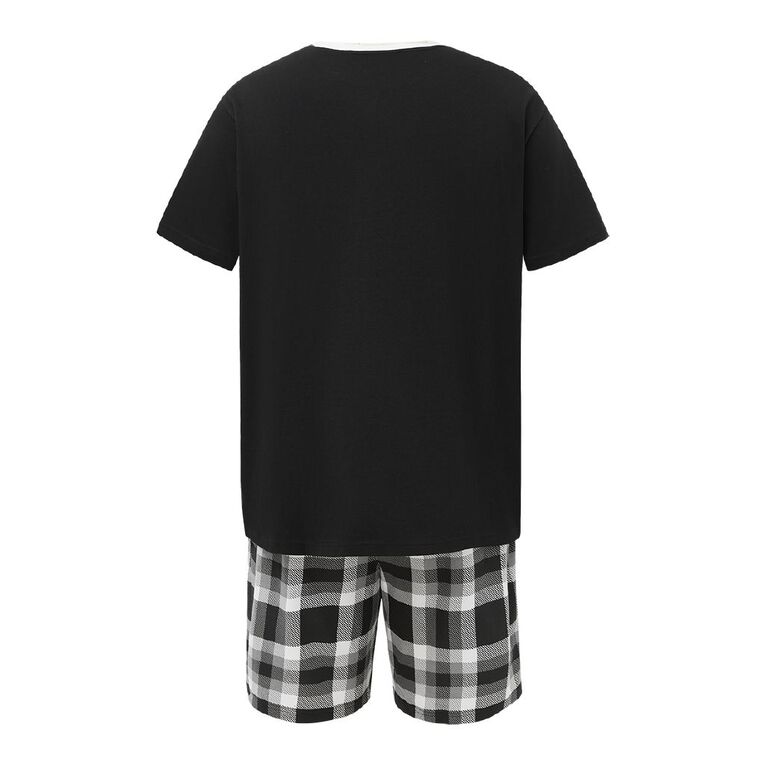 All Blacks Tee and Short Pyjama Set, Black, hi-res