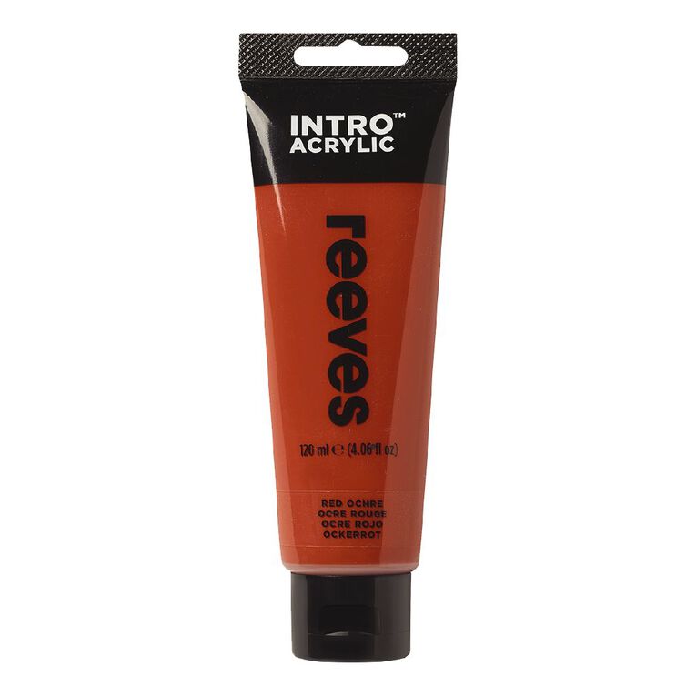 Reeves Intro Acrylic Paint Red Ochre 100ml, , hi-res