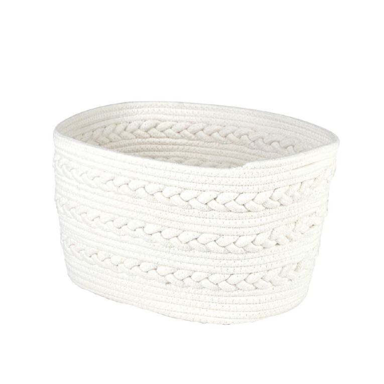 Living & Co Cotton Basket Large White, , hi-res