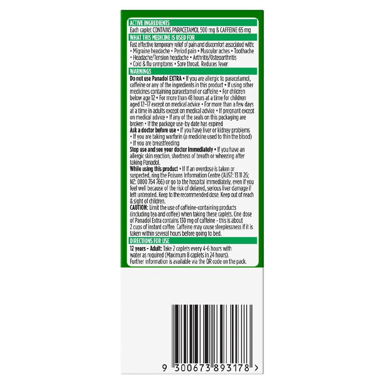 Panadol Extra 16 Caplets, , hi-res