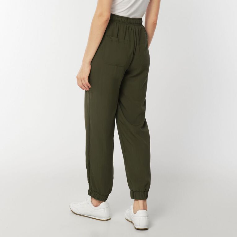 H&H Women's Light Weight Twill Jogger Pants, Green Dark, hi-res
