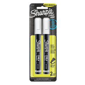 Sharpie Wet Erase Marker Medium Tip White 2 Pack