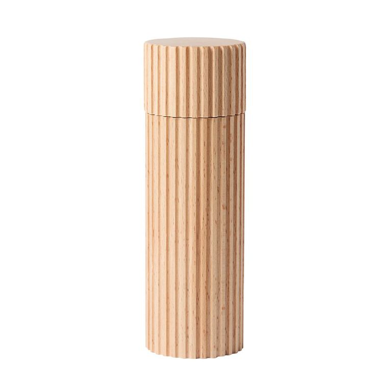 Living & Co Salt & Pepper Ribbed Grinder Natural, , hi-res