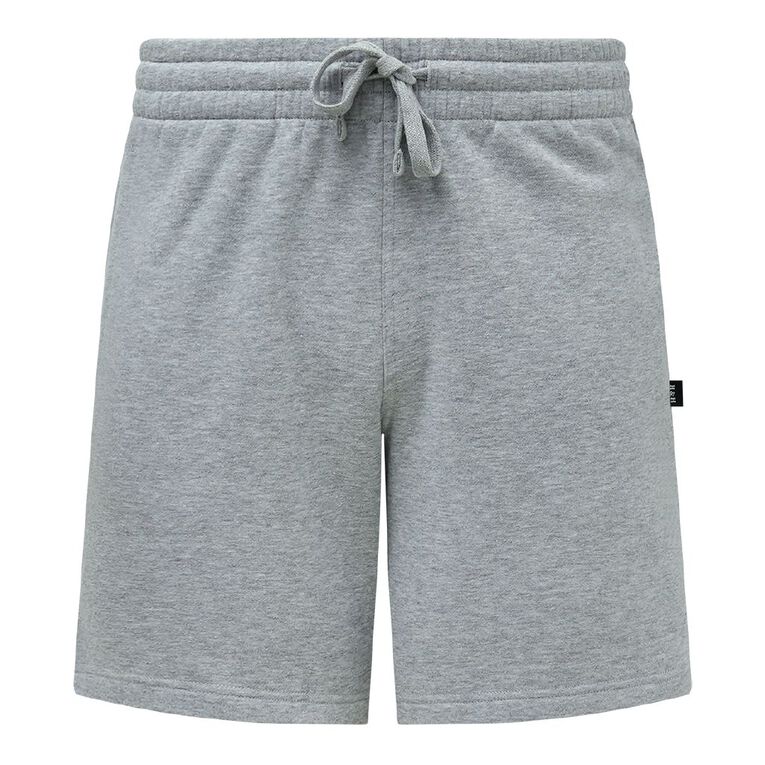H&H Men's Plain Knit Shorts, Grey Marle, hi-res