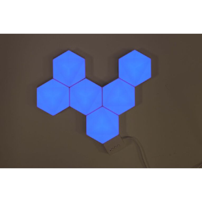 Living & Co Smart RGB Hexagon Lights 6 Pack, , hi-res