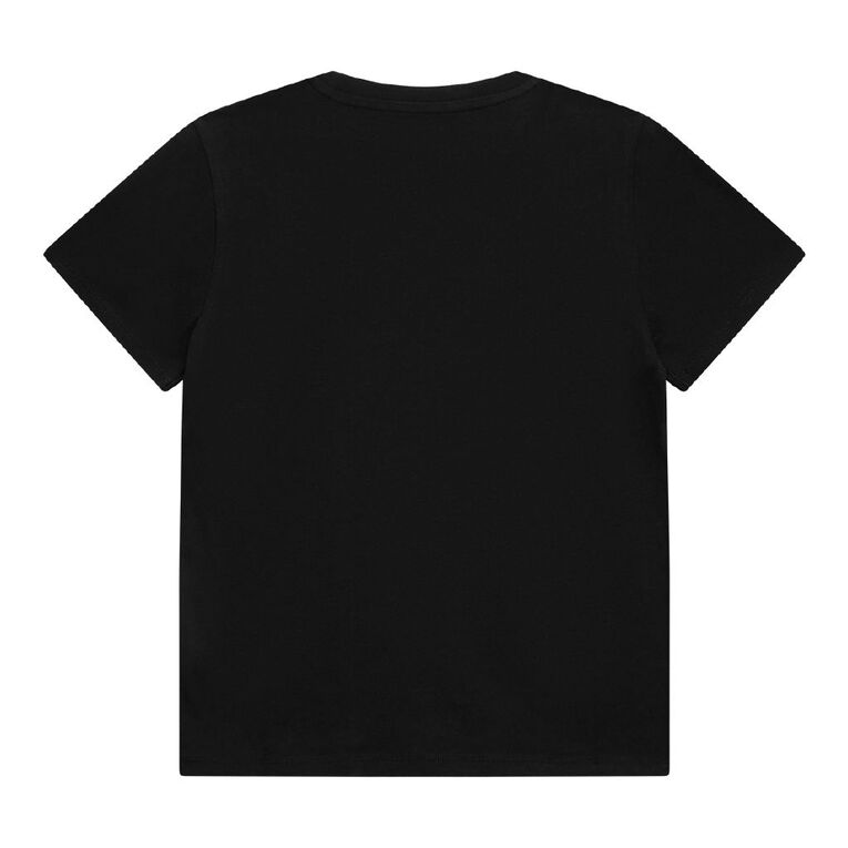 Young Original Short Sleeve Plain Tee, Black, hi-res