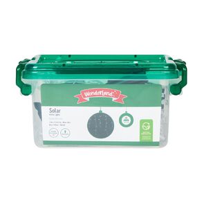 Wonderland Solar Icicle Christmas Lights Blue And White 3.9m