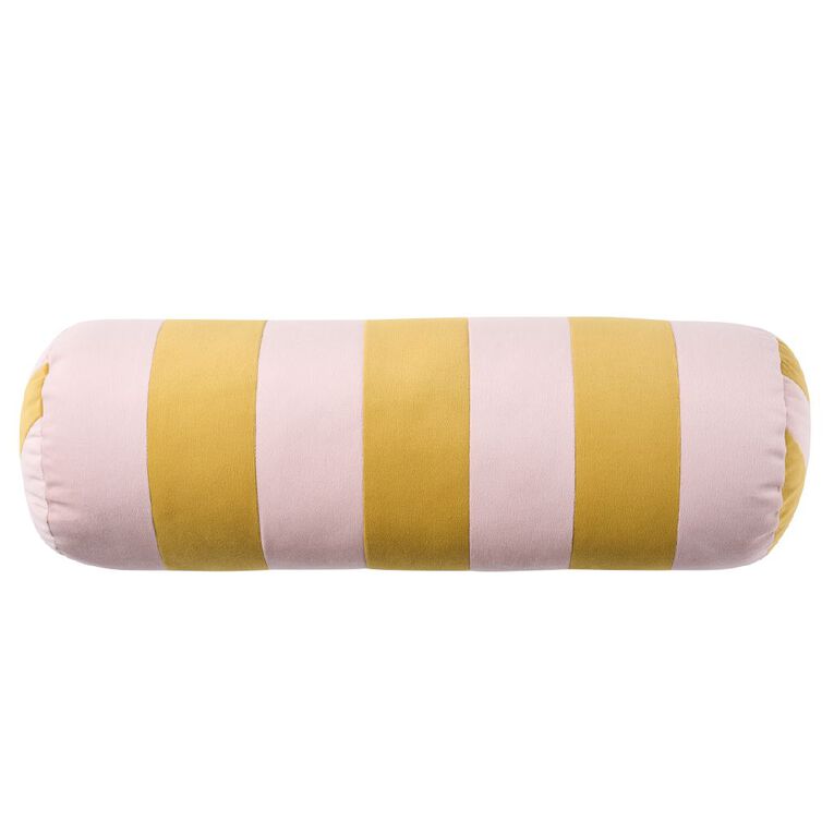 Living & Co Cushion Bolster Stripe 18cm x 51cm Multi-Coloured, , hi-res