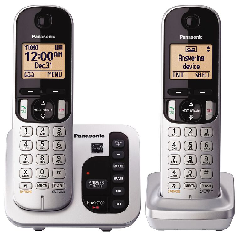Panasonic KX-TGC222NZS Twin Cordless Handset Silver Silver, , hi-res