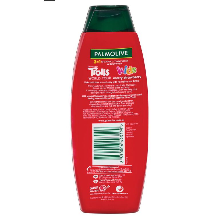Palmolive Kids' 3-in-1 Merry Strawberry 350ml 350ml, , hi-res