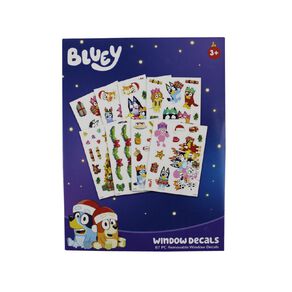 Bluey Christmas Window Decals