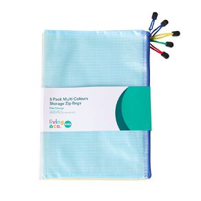 Living & Co Kids 5 Pack Storage Bags Multi-Coloured