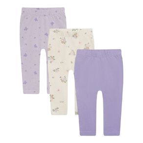 Young Original Babys' Print Leggings 3 Pack